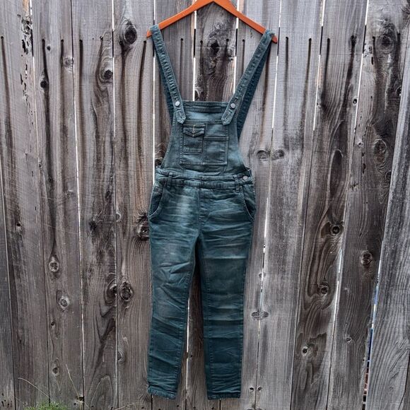 Free People Washed Denim Overalls Womens Size 25 - Picture 9 of 11